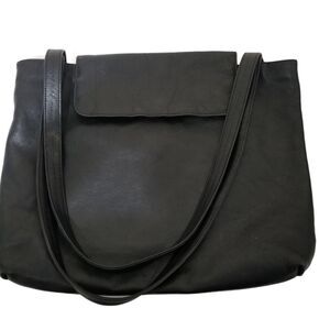 Romano di Paolo Soft Black Leather Shoulder Bag